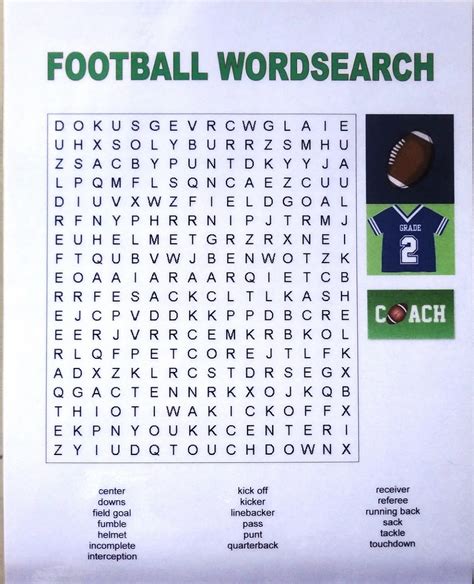 Football Word Search For Kids