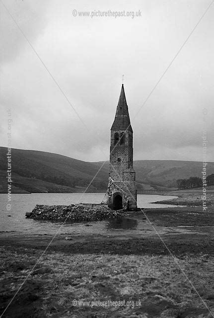 Derwent Church Tower during Drought at Ladybower Reservoir, 1940s