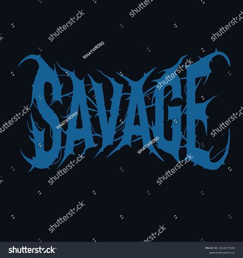 Savage Metal Style Font Vector Ready Stock Vector (Royalty Free) 2034175100 | Shutterstock