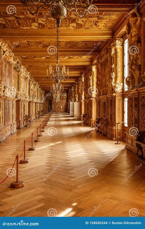 Fontainebleau, France, March 30, 2017: Room Interior in Palace Chateau ...