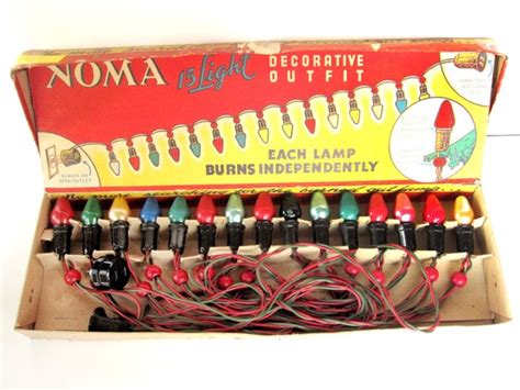 15 Vintage Christmas tree lights Noma old-fashioned large C7