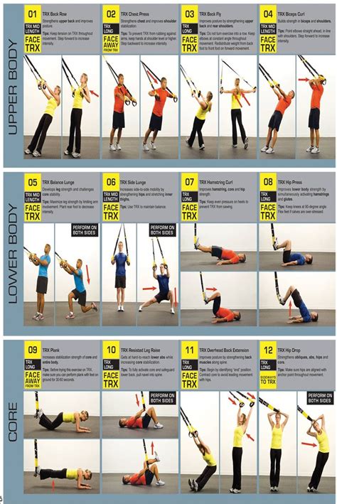 Rutina de #TRX | Trx workouts, Suspension training workouts, Trx training