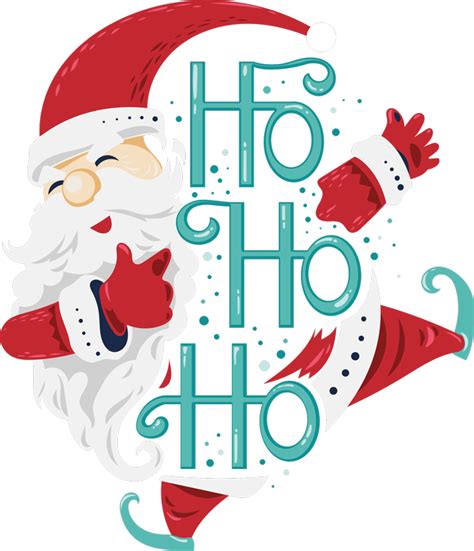 Santa Claus Ho Ho Ho christmas wall decal - TenStickers