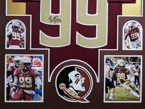 FRAMED FLORIDA STATE SEMINOLES BRIAN BURNS AUTOGRAPHED JERSEY JSA COA - Tennzone Sports Memorabilia