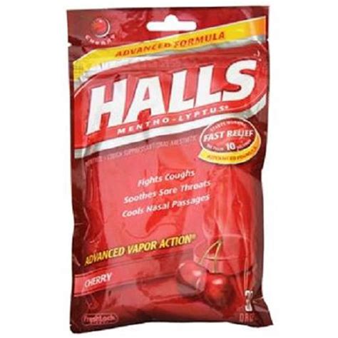 Product Of Halls, Cherry - Bag, Count 1 - Cough Drops / Grab Varieties ...