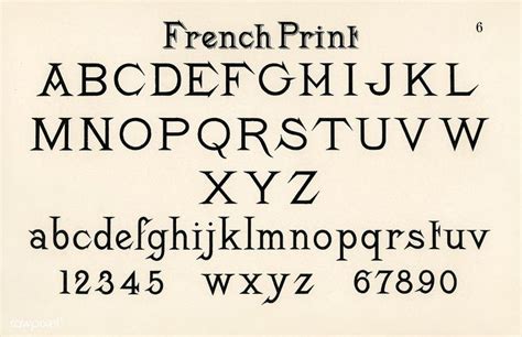 French style fonts from Draughtsman's Alphabets by Hermann Esser (1845 ...