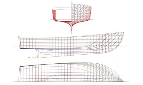 Ellis's Downeast semi-displacement hull - A fine entry, flared bow, flat after section, full ...