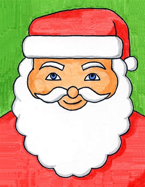 Realistic Santa Claus Drawing