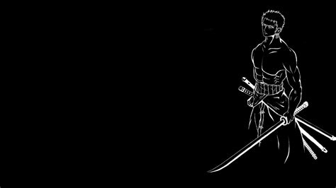 Download Black & White Roronoa Zoro Anime One Piece 4k Ultra HD Wallpaper by bt86