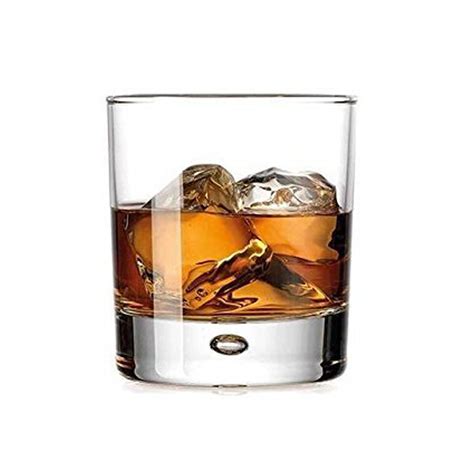 China Double Old Fashioned Whiskey Glass with Chilling Stones Heavy Base Rocks Barware Glasses ...