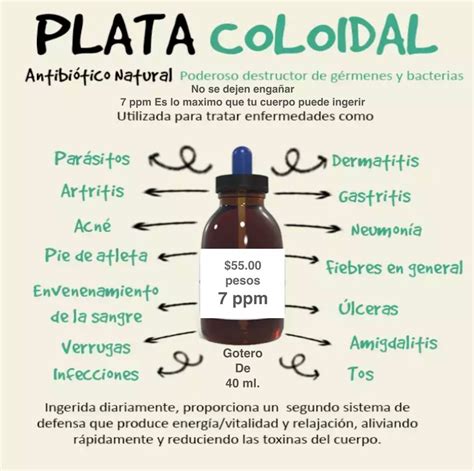 Plata Coloidal 7 Ppm. Perfecta Para Ingerir. - $ 55.00 en Mercado Libre