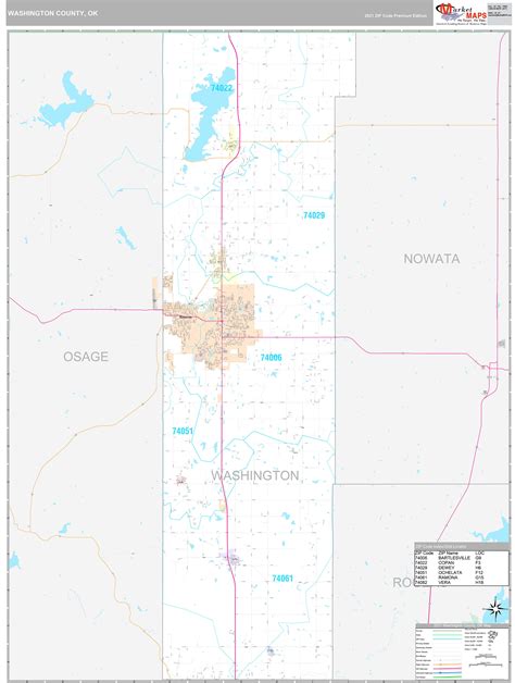 Washington County, OK Wall Map Premium Style by MarketMAPS - MapSales