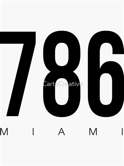 "Miami, FL - 786 Area Code" Sticker by CartoCreative | Redbubble