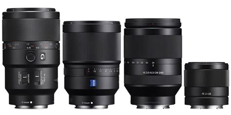 Sony Unveils Four New Full-Frame Lenses