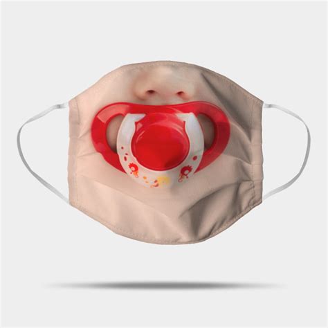 Funny Baby Pacifier Mouth Mask - Funny Face Mask With Mouth - Mask | TeePublic