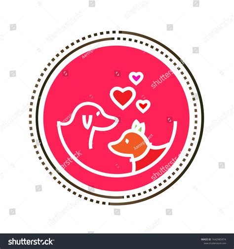 Dog Mating Period Vector Illustration Can Stock Vector (Royalty Free ...