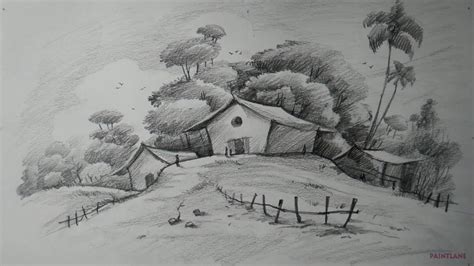 Pencil Sketch Scenery at PaintingValley.com | Explore collection of Pencil Sketch Scenery