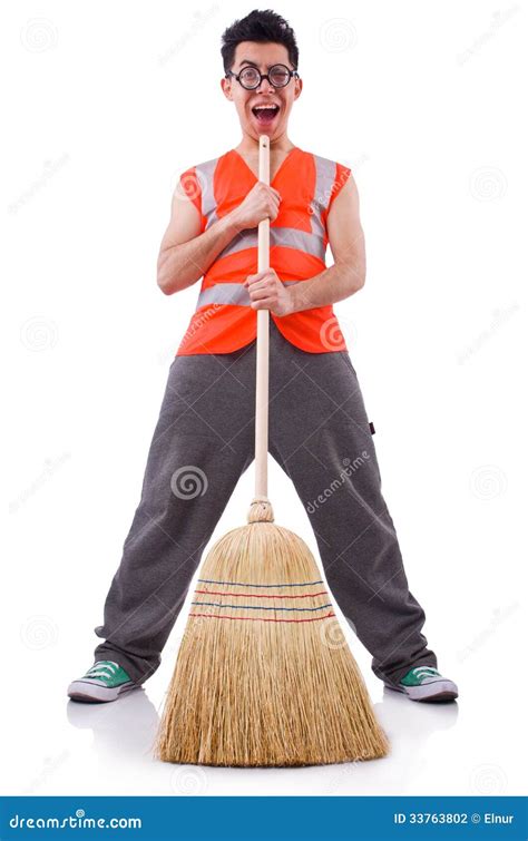 Funny janitor stock photo. Image of mess, humor, lifestyle - 33763802