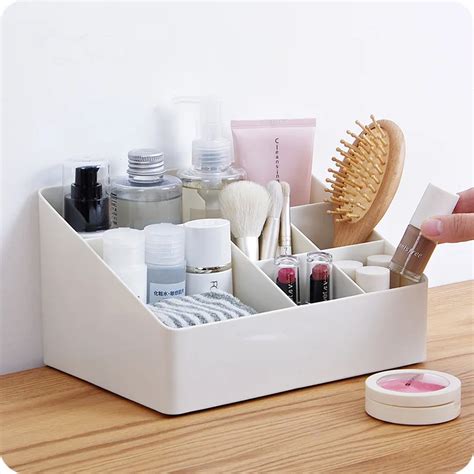 New Makeup Organizer Storage Box Saving Space Desktop Office Organizer ...