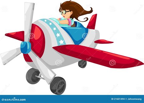 The woman pilot vector stock vector. Illustration of decor - 21601494