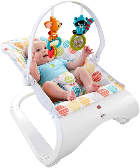 Baby Comfy Seat Overhead Toys Fisher-Price Comfort Curve Bouncer Vibrating Chair