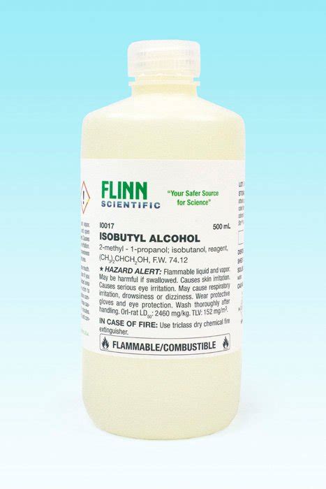 Isobutyl Alcohol, Reagent, 500 mL | Flinn Scientific