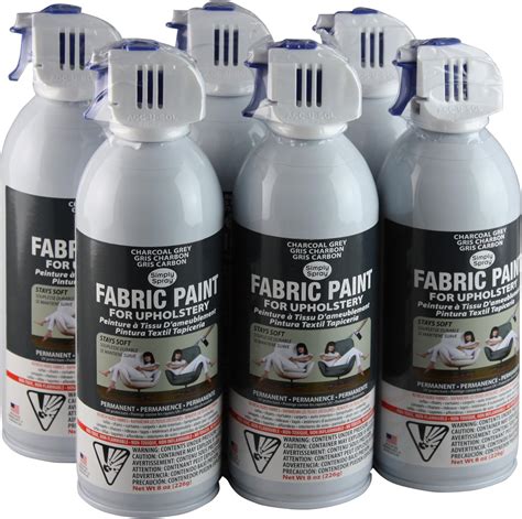 Simply Spray Upholstery Fabric Spray Paint 6 Pack Charcoal Grey: Amazon.co.uk: Kitchen & Home