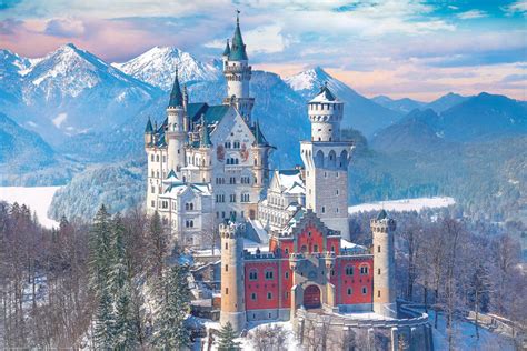 Neuschwanstein Castle in Winter - Athena Posters