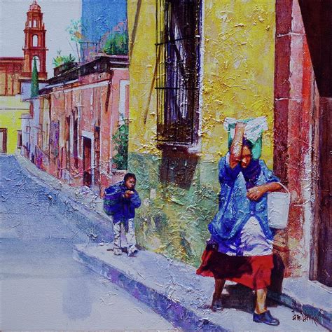 San Miguel de Allende Scene Painting by Jaro Slavko - Fine Art America