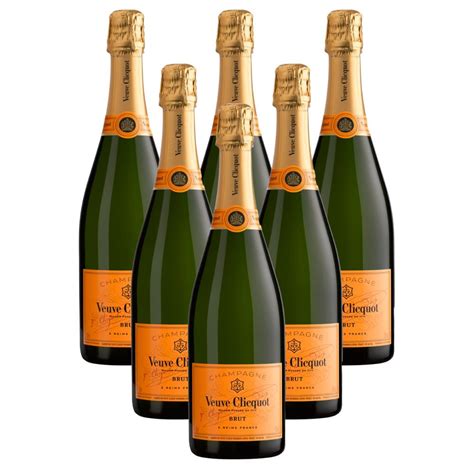 Crate of 6 Veuve Clicquot Yellow Label Brut Champagne Bottle - Veuve Gift Box | Bottled & Boxed