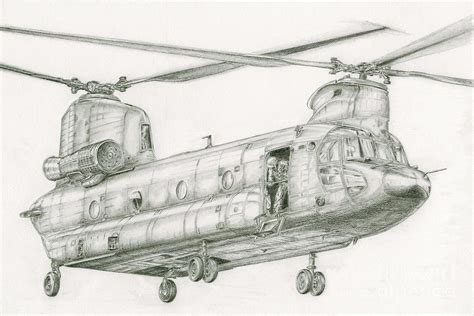 Ch-47 Chinook Drawing by Frank Vos - Pixels