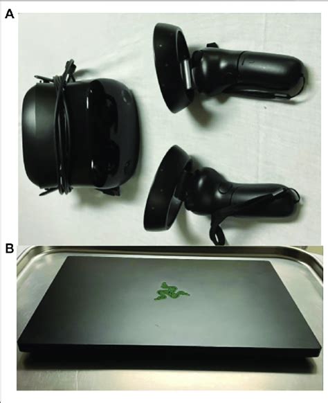 | VR Simulator Setup: (A) Microsoft Mixed Reality headset and joysticks ...