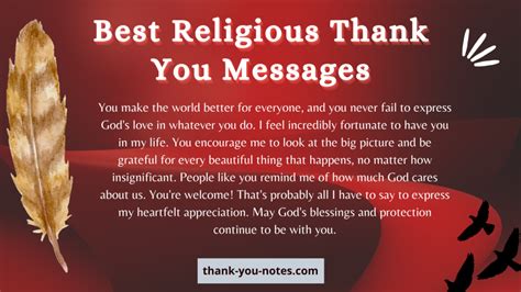 Best Religious Thank You Messages - The Thank You Notes Blog