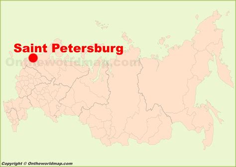 St Petersburg On World Map - United States Map