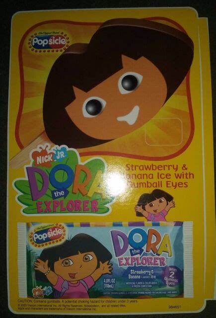 Popsicle Dora The Explorer Ice Cream Truck Sticker New | eBay