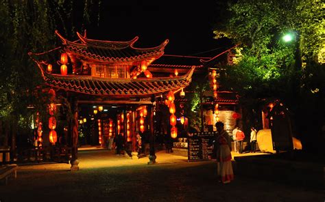 Lijiang Ancient Town Night (Old Hong OK works) #15 - 1440x900 Wallpaper Download - Lijiang ...