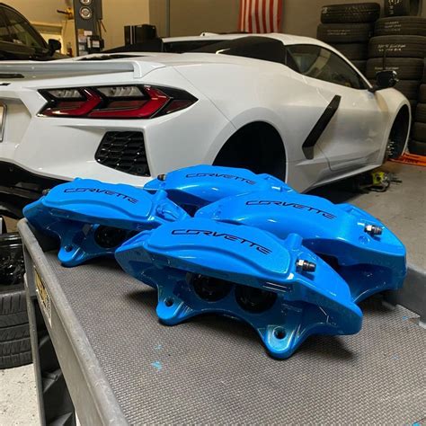 See this stunning 2023 Corvette brake calipers stripped down, powder ...