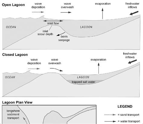 Schematic shows important factors influencing lagoon hydrology. | Download Scientific Diagram