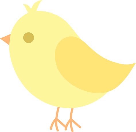 Cute Yellow Bird Clip Art - Free Clip Art