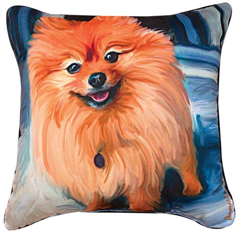 Pomeranian Artistic Throw Pillow 18X18"