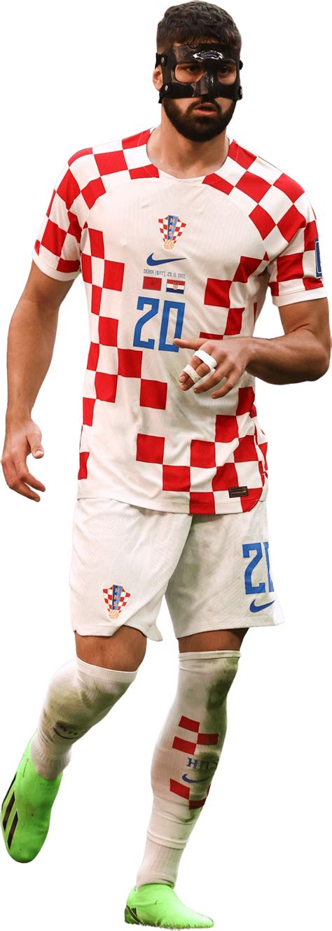 Joško Gvardiol Croatia football render - FootyRenders