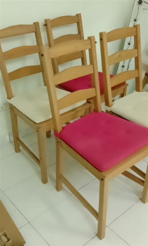 Ikea Dining Table & Chairs (solid wood), Furniture & Home Living ...