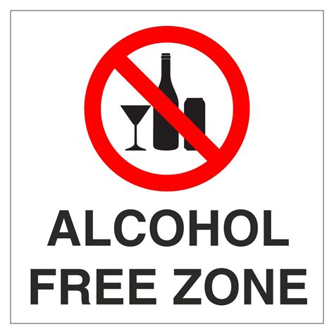 Alcohol Free Zone Sign - Aston Safety Signs