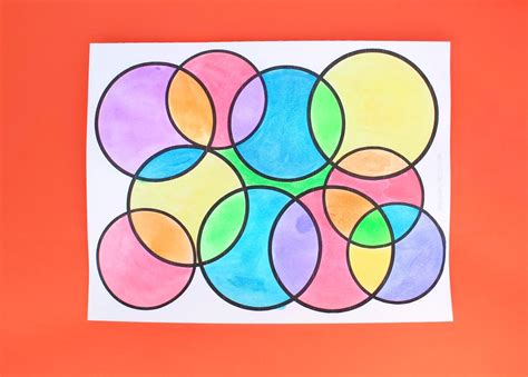 Rainbow Circle Watercolor Art - Easy Activity for Kids