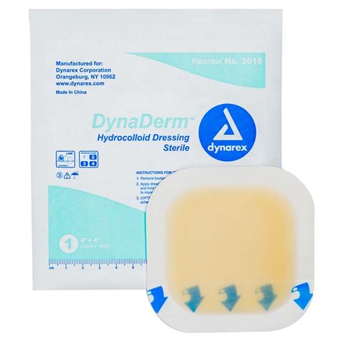 DYN Hydrocolloid Dressing – Thin, 4″ x 4″ 10/bx | D&D Medical Equipment