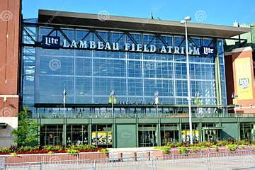 Lambeau Field Atrium Entrance on Sunny Day Editorial Photo - Image of glass, football: 180866216