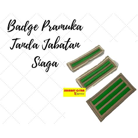 Jual BADGE PRAMUKA TANDA JABATAN SIAGA/PENGGALANG/PENEGAK | Shopee ...