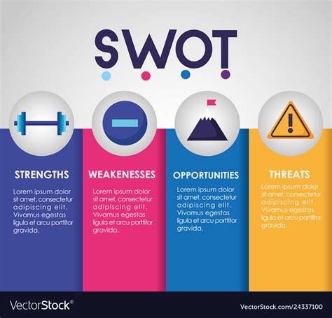 Swot - infographic analysis Royalty Free Vector Image