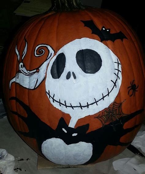 My Jack Skellington Painted Pumpkin | Nightmare before christmas ...