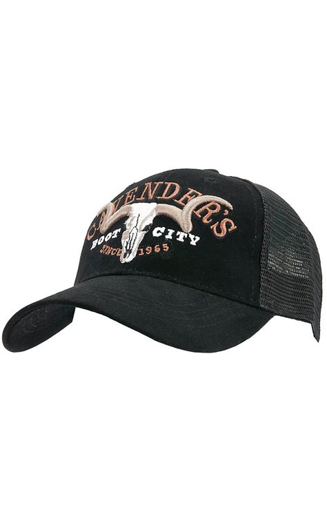 Cavenders Black with Black Mesh Trucker Cap | Cowboy hats, Mesh trucker cap, Cap